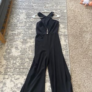 Lulus black jumpsuit- crisscross front and back